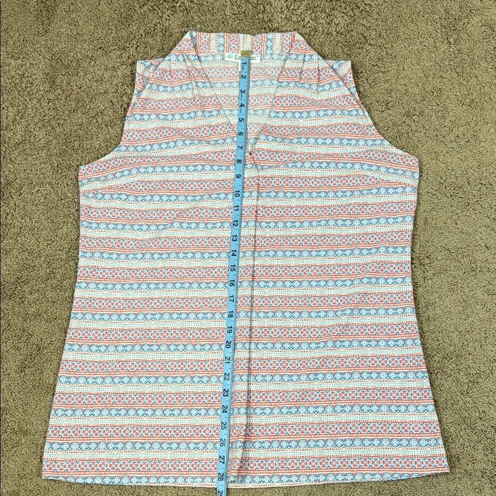 Coolibar Sleeveless Blouse - Red and Blue Stripes SKU1129 - Picture 5 of 6